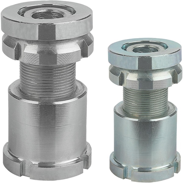 Levelling Element With Spherical Levelling, Without Locknut, D1=M60X2, D=26, D2=80, Stainless Steel